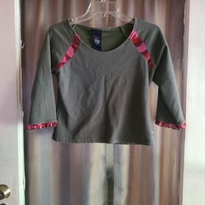 Tommy Hilfiger Green/pink camouflage crop top